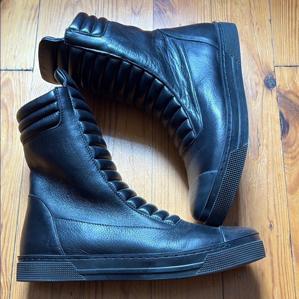 Black Combat Moto Boots size 8